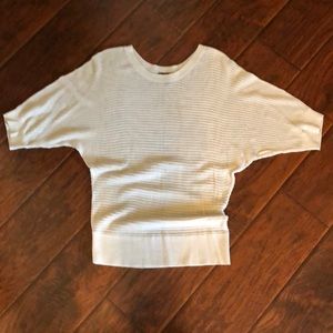 Netted off shoulder top